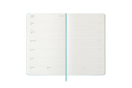 Agenda settimanale Moleskine 2025-26, con spazio per note 12 mesi, Large, Copertina rigida, Aquamarine - Large 13x21 - 3