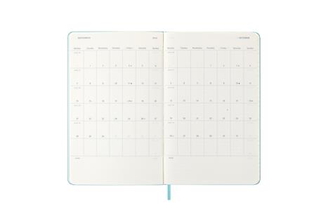 Agenda settimanale Moleskine 2025-26, con spazio per note 12 mesi, Large, Copertina rigida, Aquamarine - Large 13x21 - 4