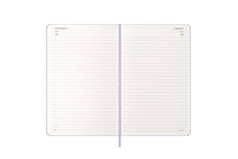 Agenda giornaliera Moleskine 2026, 12 mesi, Large, Copertina rigida, Pastel Lilac - Large 13x21 - 3