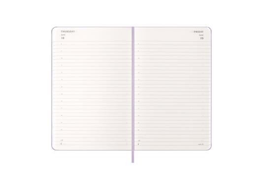 Agenda giornaliera Moleskine 2026, 12 mesi, Large, Copertina rigida, Pastel Lilac - Large 13x21 - 3