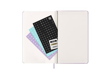 Agenda giornaliera Moleskine 2026, 12 mesi, Large, Copertina rigida, Pastel Lilac - Large 13x21 - 5