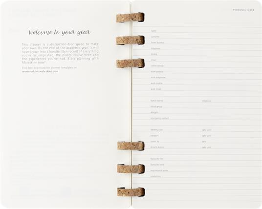 Agenda con rilegatura a spirale 2026 Moleskine. Nero - Large 15x21  - 5