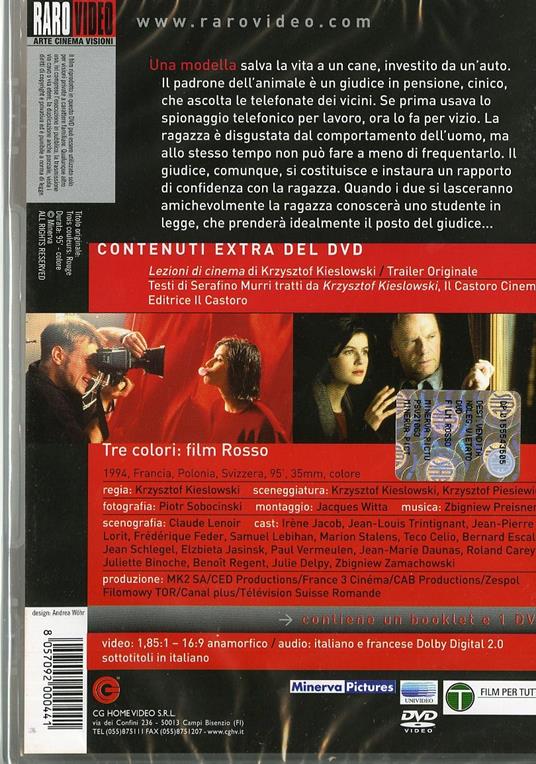 Film rosso. Tre colori di Krzysztof Kieslowski - DVD - 2