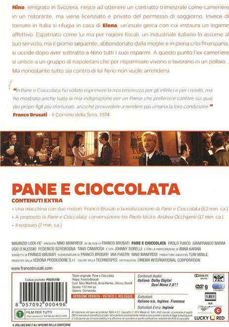 Pane e cioccolata di Franco Brusati - DVD - 2