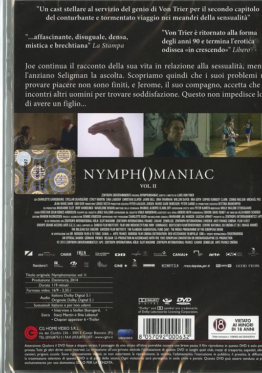 Nymphomaniac. Vol. 2 di Lars Von Trier - DVD - 2