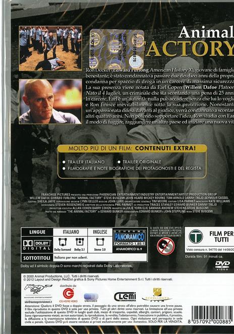 Animal Factory di Steve Buscemi - DVD - 2