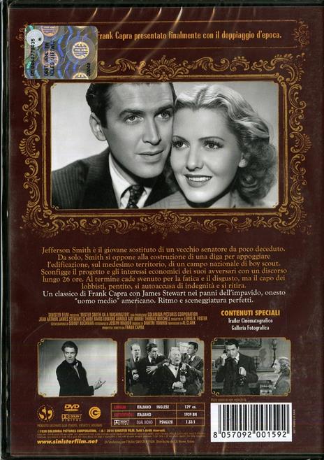 Mister Smith Va A Washington (DVD) di Frank Capra - DVD - 2