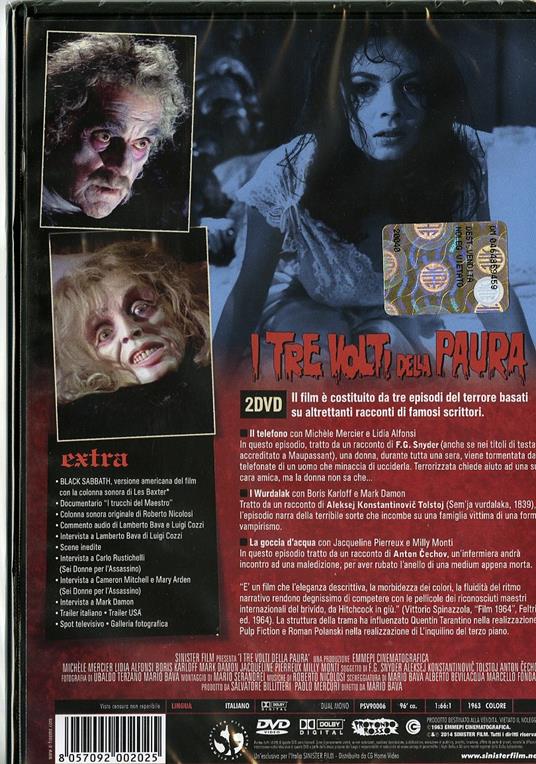 I tre volti della paura (2 DVD)<span>.</span> Special Edition di Mario Bava - DVD - 2