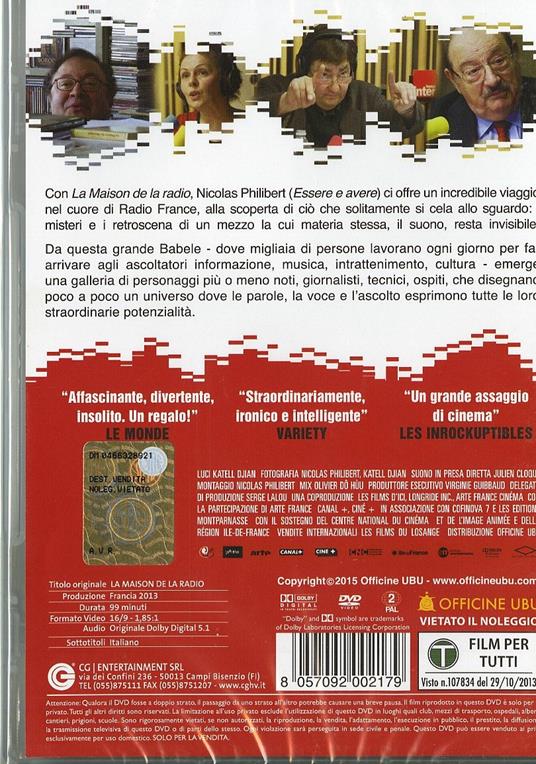 La maison de la radio di Nicolas Philibert - DVD - 2