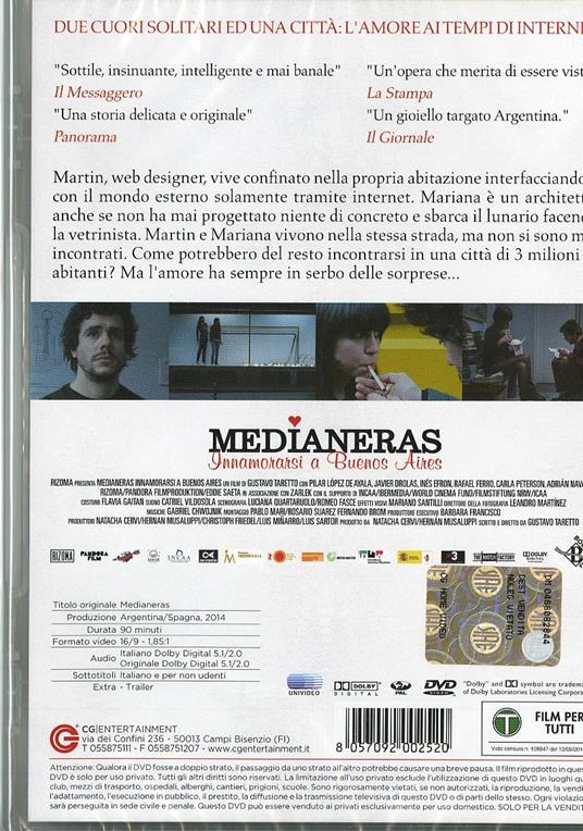 Medianeras. Innamorarsi a Buenos Aires di Gustavo Taretto - DVD - 2
