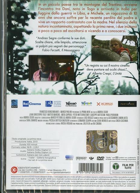 La prima neve di Andrea Segre - DVD - 2