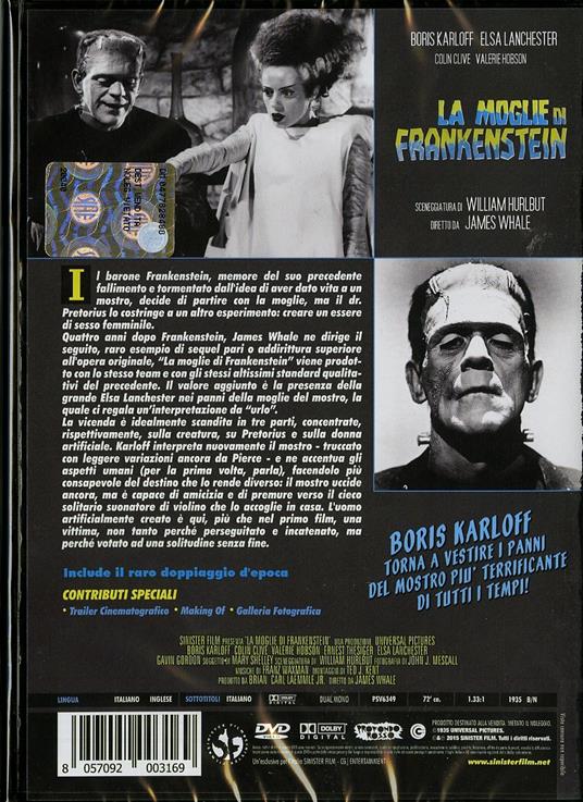 La moglie di Frankenstein di James Whale - DVD - 2