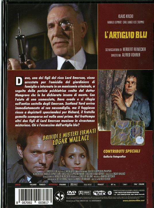 L' artiglio blu di Alfred Vohrer - DVD - 2