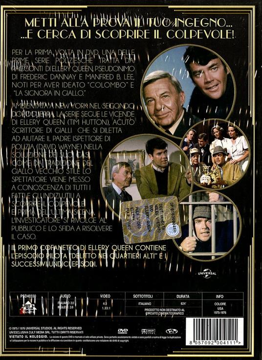 Ellery Queen. Vol. 1 (4 DVD) di Seymour Robbie,Jack Arnold,Peter H. Hunt - DVD - 2