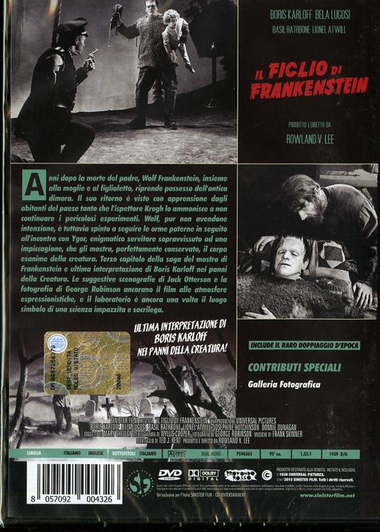Il Figlio Di Frankenstein (DVD) di Rowland V. Lee - DVD - 2