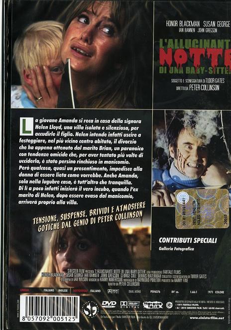 L' allucinante notte di una baby sitter di Peter Collinson - DVD - 2