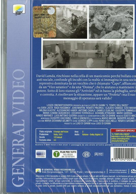 Il tempo dell'inizio di Luigi Di Gianni - DVD - 2