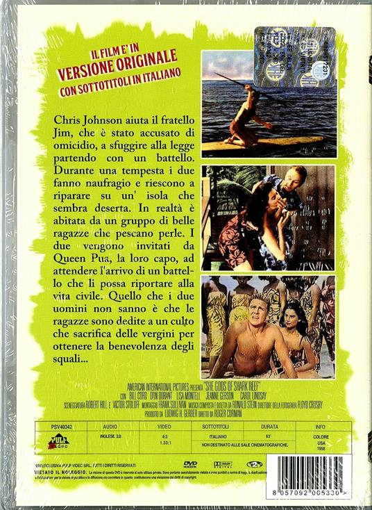 Le dee della scogliera del pescecane di Roger Corman - DVD - 2