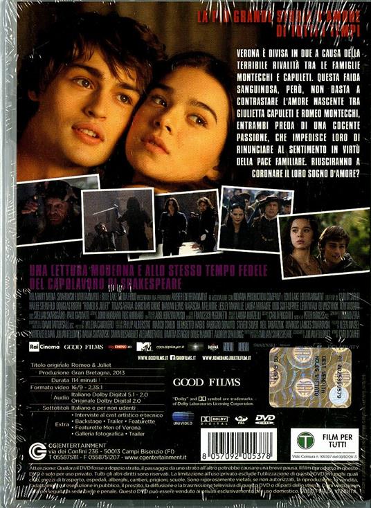 Romeo & Juliet di Carlo Carlei - DVD - 2