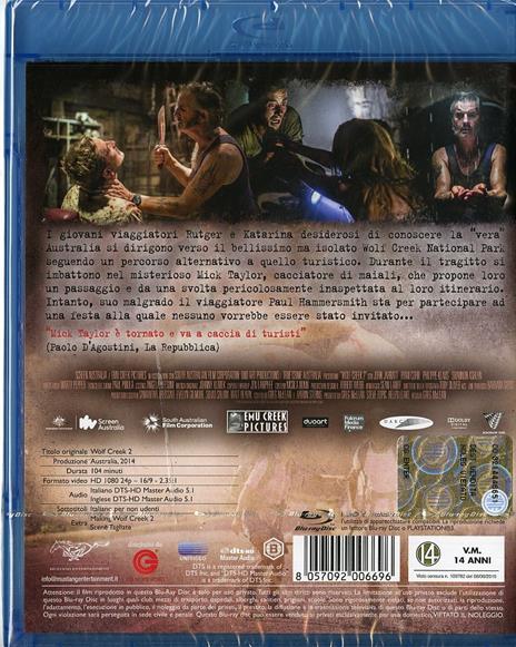 Wolf Creek 2. La preda sei tu di Greg McLean - Blu-ray - 2