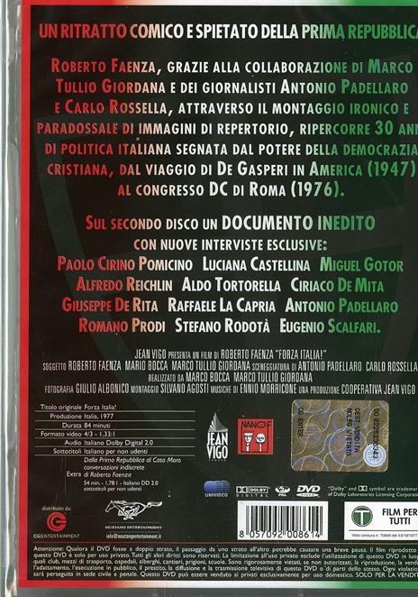 Forza Italia! (2 DVD)<span>.</span> Collector's Edition di Roberto Faenza - DVD - 2