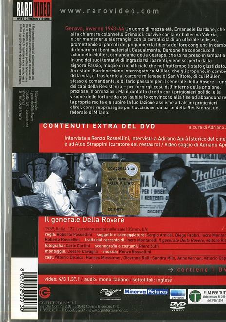 Il generale Della Rovere di Roberto Rossellini - DVD - 2