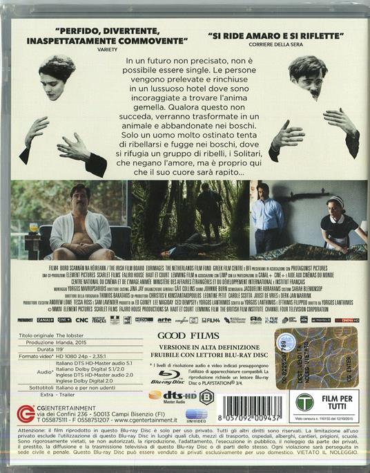 The Lobster di Yorgos Lanthimos - Blu-ray - 2