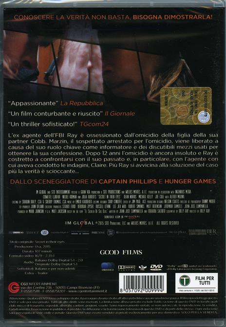 Il segreto dei suoi occhi di Billy Ray - DVD - 2