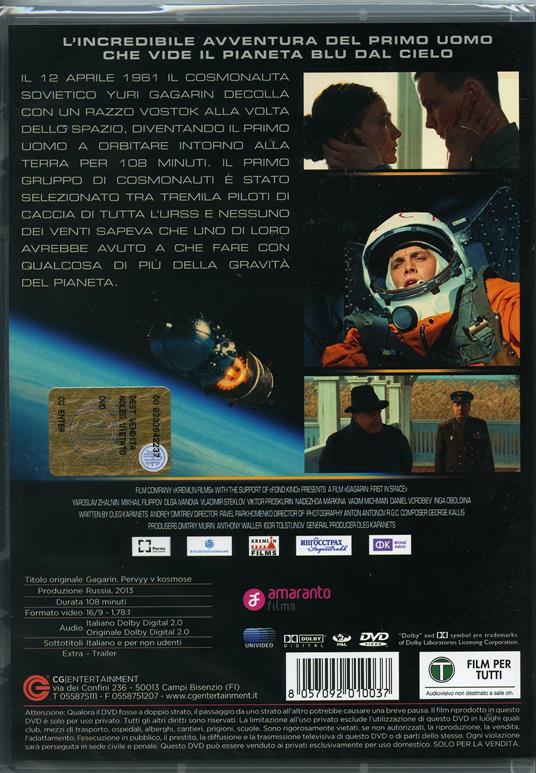 Gagarin. First in Space di Pavel Parkhomenko - DVD - 2
