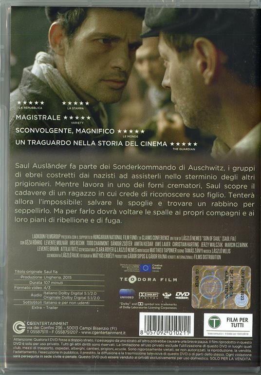 Il figlio di Saul di László Nemes - DVD - 2