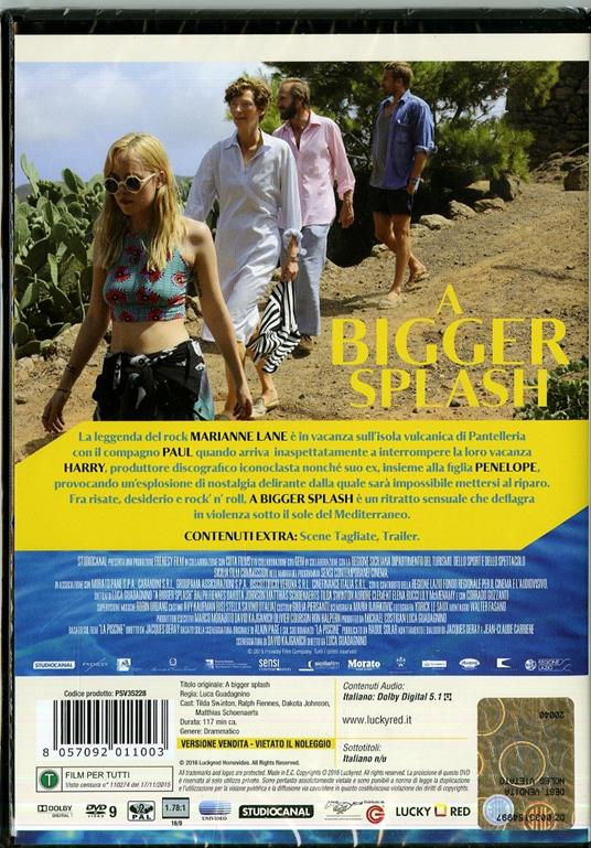 A Bigger Splash di Luca Guadagnino - DVD - 2