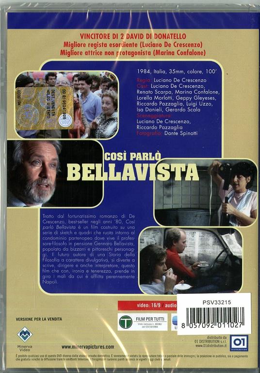 Così parlò Bellavista di Luciano De Crescenzo - DVD - 2