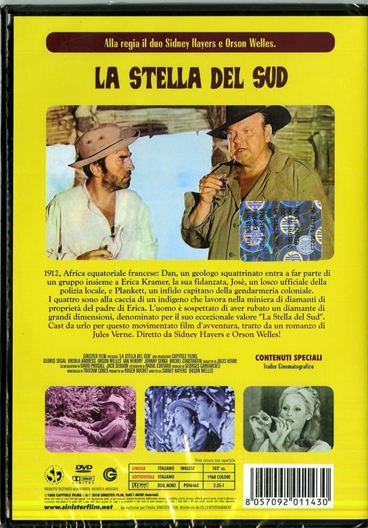 La stella del sud di Sidney Hayers,Orson Welles - DVD - 2