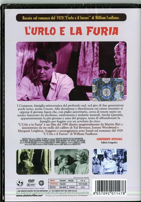 L' urlo e la furia di Martin Ritt - DVD - 2