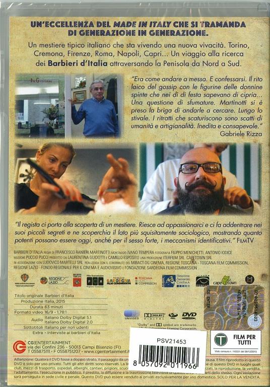 Barbieri d'Italia di Francesco Ranieri Martinotti - DVD - 2
