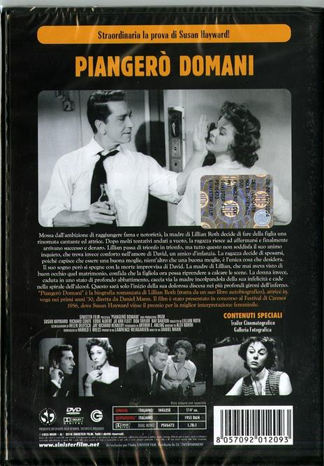 Piangerò domani di Daniel Mann - DVD - 2