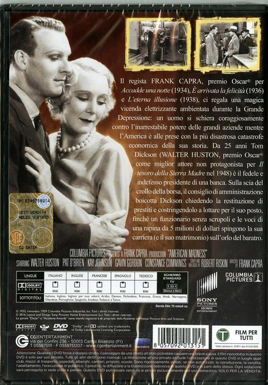 La follia della metropoli di Frank Capra - DVD - 2