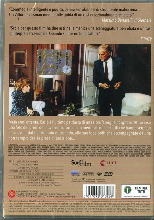 La famiglia di Ettore Scola - DVD - 2