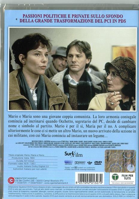 Mario, Maria e Mario di Ettore Scola - DVD - 2