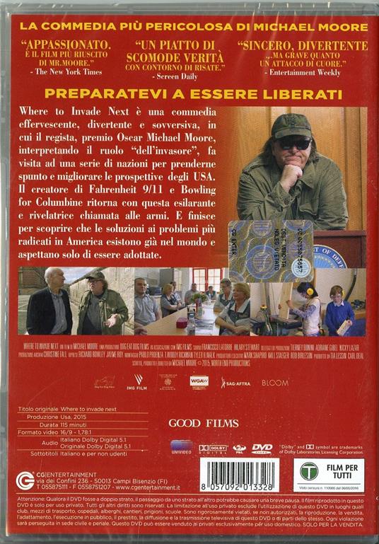 Where to Invade Next di Michael Moore - DVD - 2