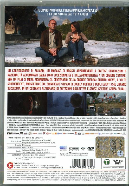 I ponti di Sarajevo di Aida Begic,Leonardo Di Costanzo,Jean-Luc Godard,Kamen Kalev,Isild Le Besco,Sergeï Loznitsa,Vincenzo Marra,Ursula Meier,Vladimir Perisic,Cristi Puiu,Angela Schanelec,Marc Recha,Teresa Villaverde - DVD - 2