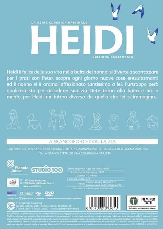 Heidi. Vol. 4. A Francoforte con la zia di Isao Takahata - DVD - 2