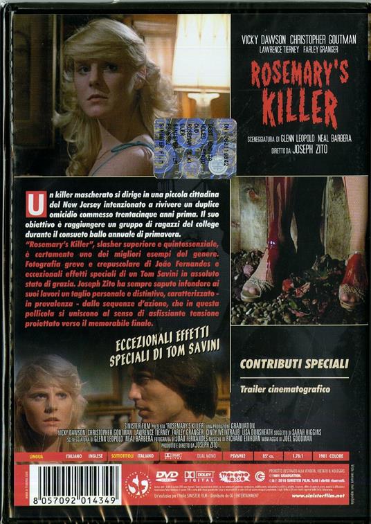 Rosemary's Killer di Joseph Zito - DVD - 2