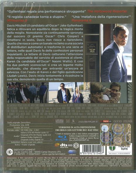 Demolition. Amare e vivere (Blu-ray) di Jean-Marc Vallee - Blu-ray - 2