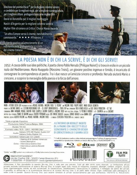 Il postino (Blu-ray) di Massimo Troisi,Michael Radford - Blu-ray - 7