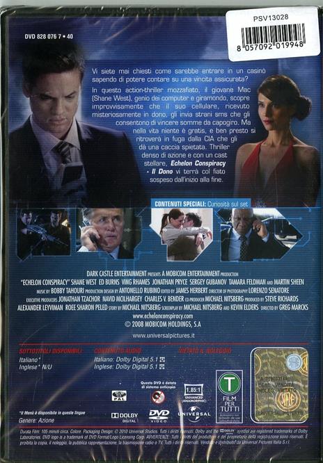 Echelon Conspirancy. Il dono (DVD) di Greg Marcks - DVD - 7