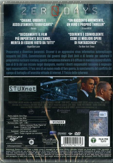 Zero Days (DVD) di Alex Gibney - DVD - 2