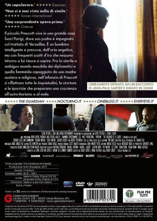 L' infanzia di un capo (DVD) di Brady Corbet - DVD - 2