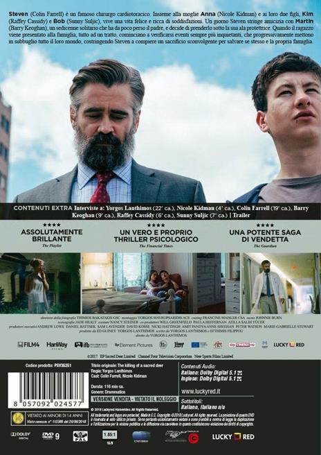 Il sacrificio del cervo sacro (DVD) di Yorgos Lanthimos - DVD - 2