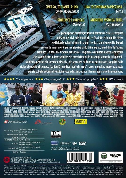 La libertà non deve morire in mare (DVD) di Alfredo Lo Piero - DVD - 2